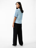 Yaslex Ss Top W. Emb Sleeves S. - Clear Sky