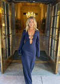 Josefine Long Dress - Baritone Blue