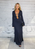 Josefine Long Dress - Baritone Blue