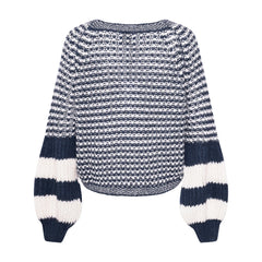 Kimba Knit - Navy Blue/Ivory Mix