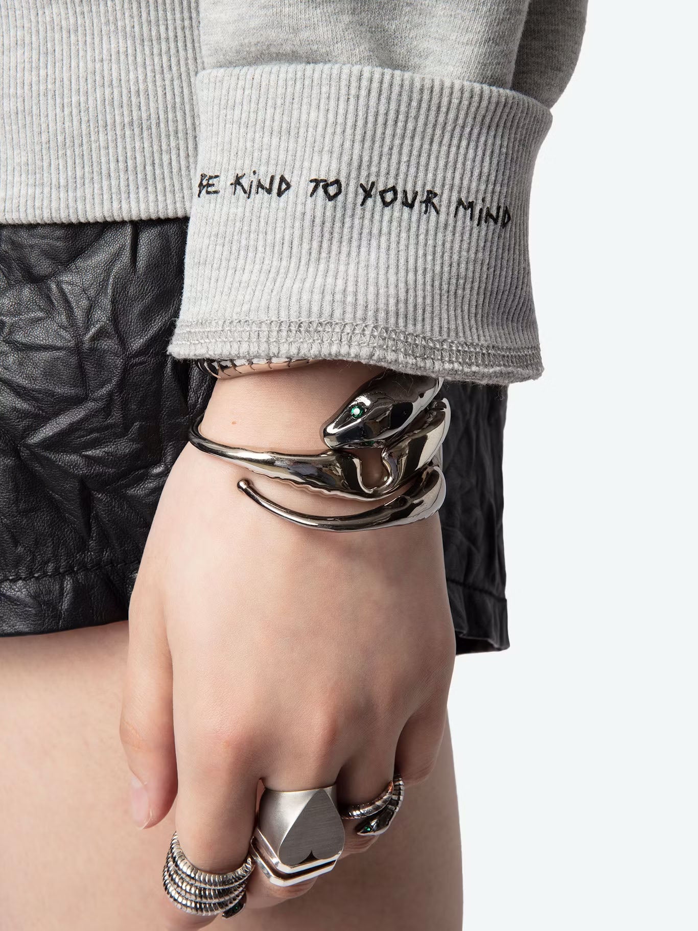 Upper Pmo Wings Strass - Gris Chine Clai