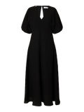Maddie Ss Midi Dress B - Black
