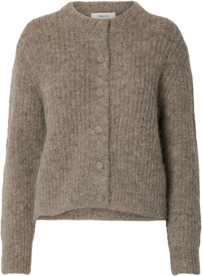 Gabriella Ls Button Cardigan Ex - Steel Gray Melange