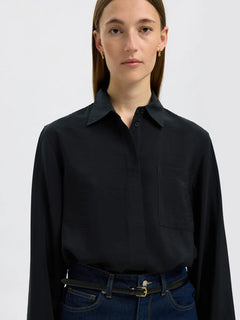Amara Ls Relaxed Shirt - Black