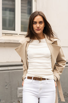 Aiden Belt - Dark Camel Suede