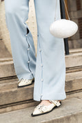 Feminine Buckle Ballerina Naplack - Egret