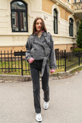 Herrin Knit Stripe T-Neck - Begonia Pink
