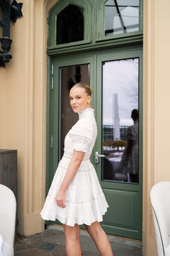 Iro Mini Lace Dress - White