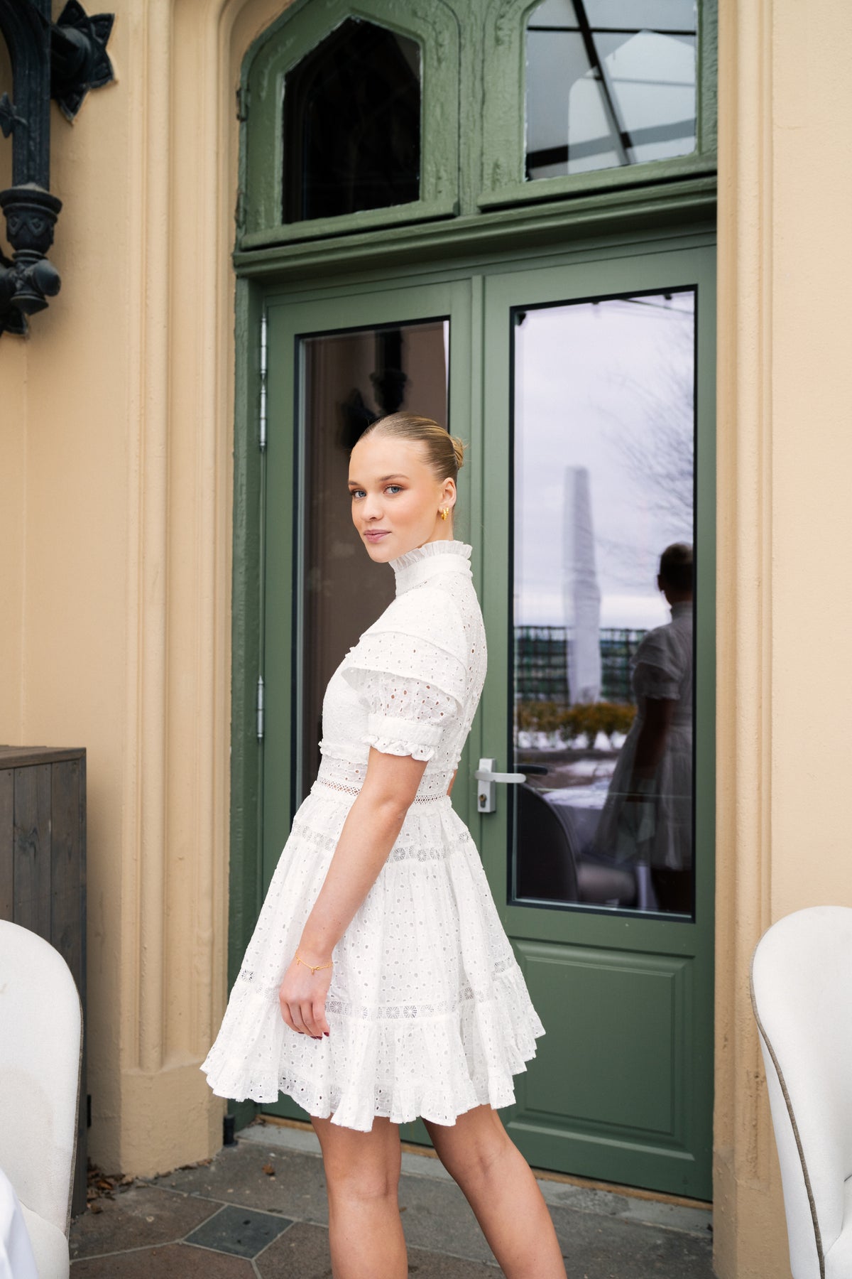 Iro Mini Lace Dress - White
