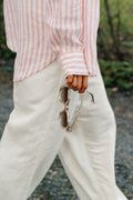 Rel Striped Linen Shirt - Peachy Pink