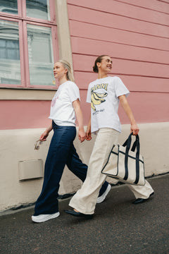 Basic Jersey Banana Relaxed T-Shirt - Bright White