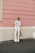 Basic Jersey Banana Relaxed T-Shirt - Bright White
