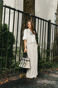 LizaGZ Linen Hw Skirt - Ancient Scroll