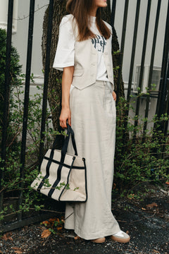 LizaGZ Linen Waistcoat - Ancient Scroll