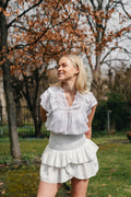 Jayla S Voile Top - White