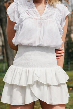 Jayla S Voile Top - White