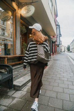 TenleyIW Turtleneck Pullover - Brown/White