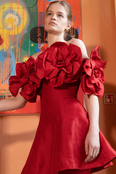 Etta Mini Dress - Scarlet Red