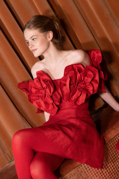 Etta Mini Dress - Scarlet Red