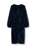 Teagan Lg Dress - Navy Blue