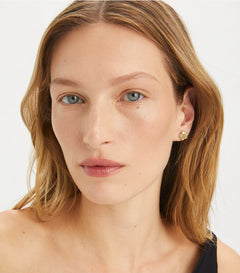 Kira Flower Stud - Tory Gold / Blue