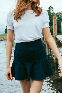 Madeleine Linen Tee - White