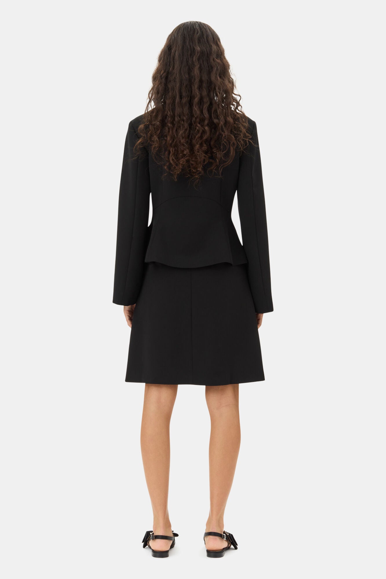 Light Twill Suiting Blazer - Black