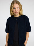 Sia Ras 2/4 Rib Knit Cardigan Noos - Dark Sapphire Melange