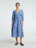 Sadie 3/4 Midi Dress B - Vista Blue