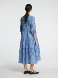 Sadie 3/4 Midi Dress B - Vista Blue