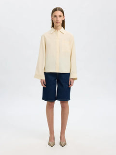 Amara Ls Relaxed Shirt - Birch