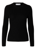 Ingrid Ls Knit O-Neck - Black