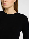 Ingrid Ls Knit O-Neck - Black