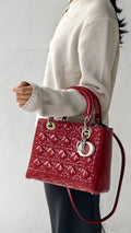 Dior Lady Dior Bag Medium - Red