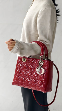 Dior Lady Dior Bag Medium - Red