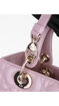 Dior Lady Dior Shoulder Bag Medium - Metallic Pink