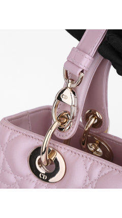 Dior Lady Dior Shoulder Bag Medium - Metallic Pink