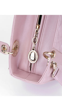 Dior Lady Dior Shoulder Bag Medium - Metallic Pink