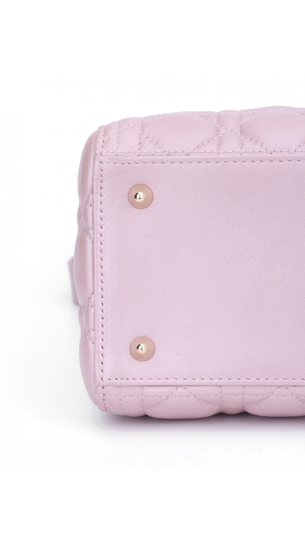 Dior Lady Dior Shoulder Bag Medium - Metallic Pink