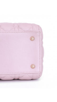 Dior Lady Dior Shoulder Bag Medium - Metallic Pink