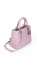 Dior Lady Dior Shoulder Bag Medium - Metallic Pink