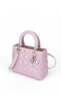 Dior Lady Dior Shoulder Bag Medium - Metallic Pink