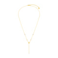 Crystal & Starburst Fine Lariat Necklace - Pale Gold