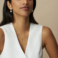 Crystal & Starburst Fine Lariat Necklace - Pale Gold