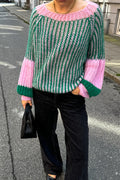 Liana Knit Sweater - Green Bubblegum