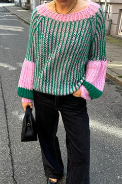 Liana Knit Sweater - Green Bubblegum