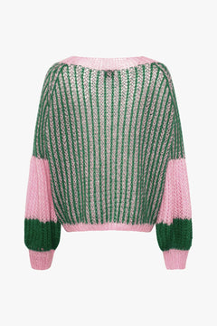 Liana Knit Sweater - Green Bubblegum