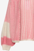 Liana Knit Cardigan - White/Rose