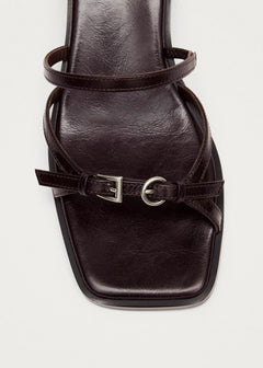 Liko Leather Sandals - Rift Dark Brown