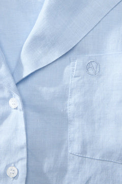 Linen Sailor Shirt - Light Blue